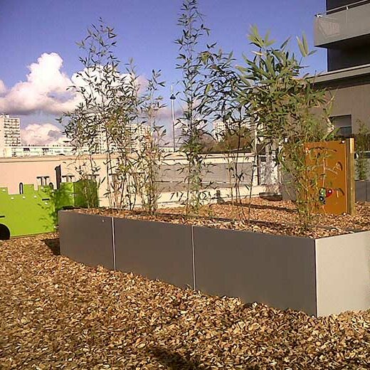IMAGE'IN IRM Jardinière rectangulaire fabriquée en france, en fibre-ciment et sur-mesure