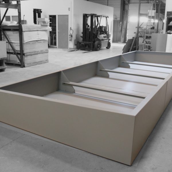 Bac Steelab Acier Zingué Ral 7042 micronisé ATELIER