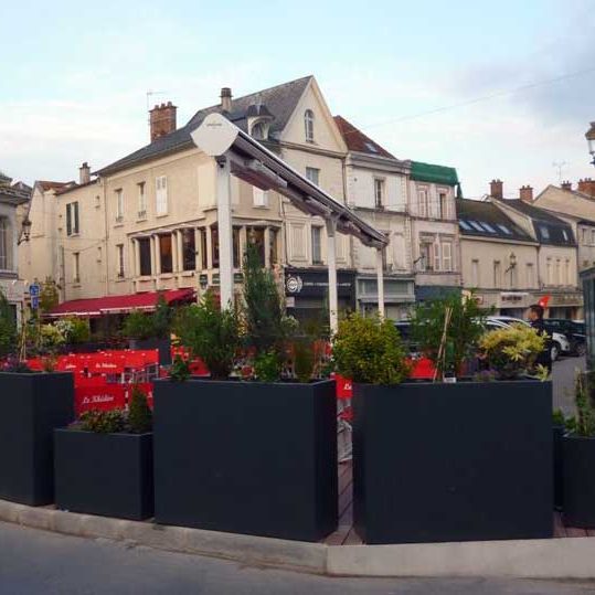 Jardinières étroites IMAGE'IN IRF en fibre ciment sur mesure