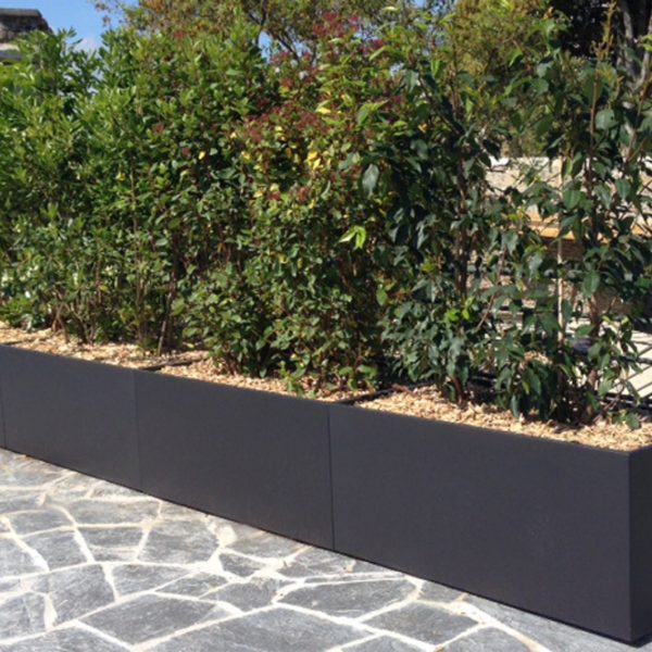 IMAGE'IN IRG Grandes Jardinières rectangulaires fabriquées en france, en fibre-ciment et sur-mesure