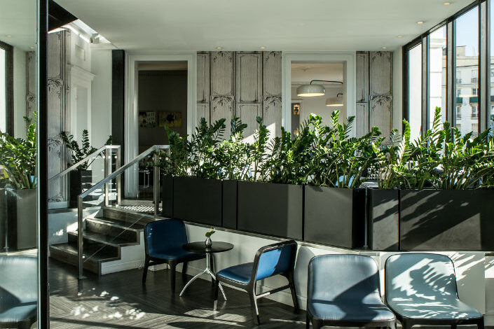 Jardinières fines IMAGE'IN IRF en fibre ciment sur mesure