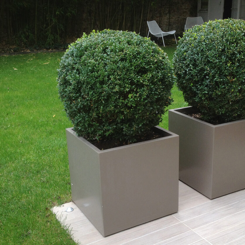 ICC Jardinières cubiques IMAGE'IN en fibre ciment sur mesure