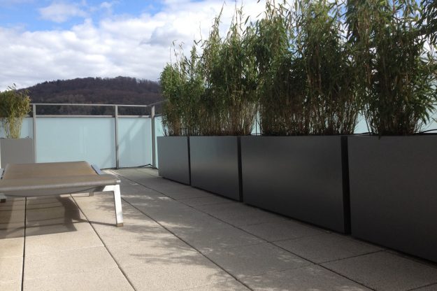 Jardinières fines IMAGE'IN IRF en fibre ciment sur mesure