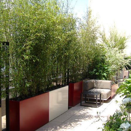 Jardinières fines IMAGE'IN IRF en fibre ciment sur mesure