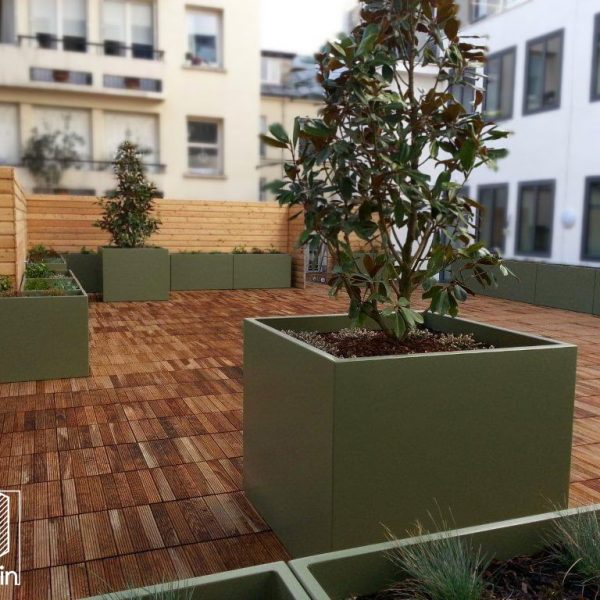 ICC Jardinières cubiques IMAGE'IN en fibre ciment sur mesure