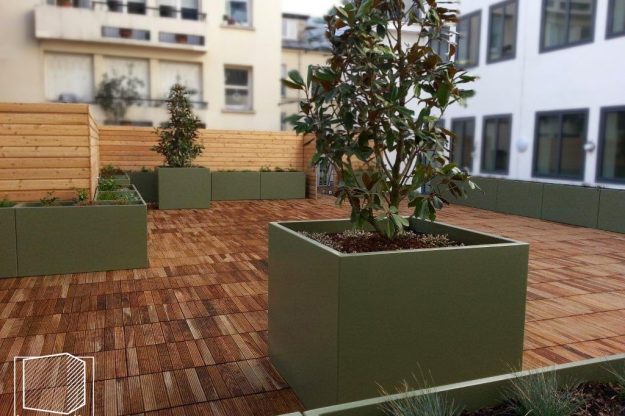ICC Jardinières cubiques IMAGE'IN en fibre ciment sur mesure