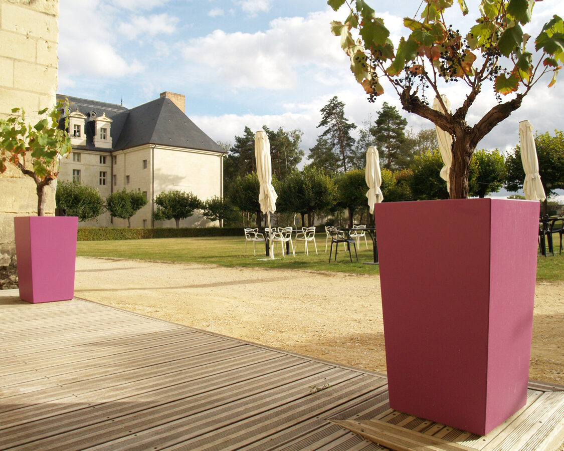 Jardinière carrée évasée IMAGE'IN en fibre-ciment sur mesure