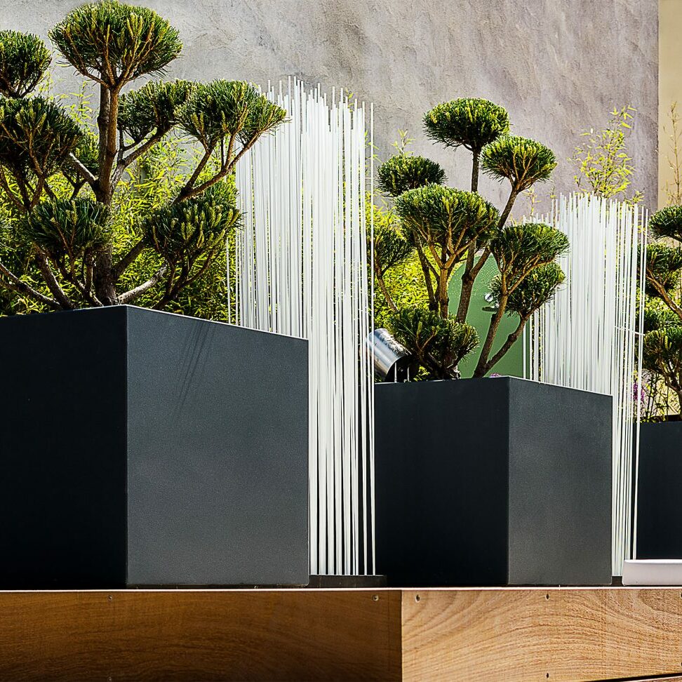 ICC Jardinières cubiques IMAGE'IN en fibre ciment sur mesure