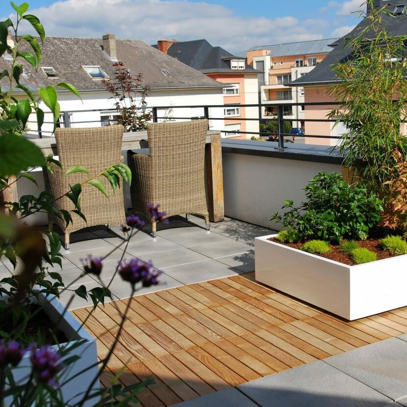 Jardinières basses IMAGE'IN en fibre ciment, fabriquées en France et sur mesure