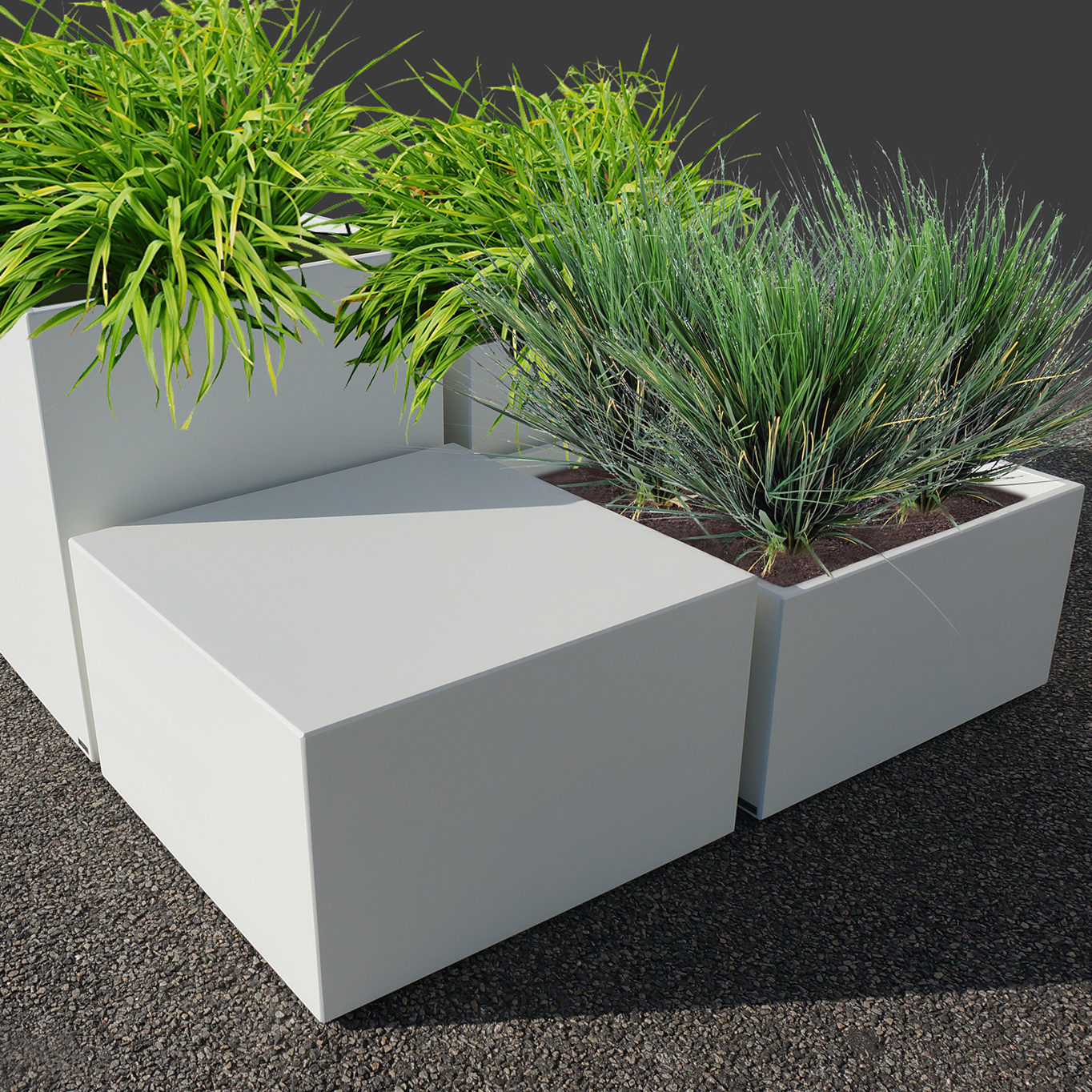 Jardinière carrée IMAGE'IN ICM en fibre ciment sur mesure - Made in France