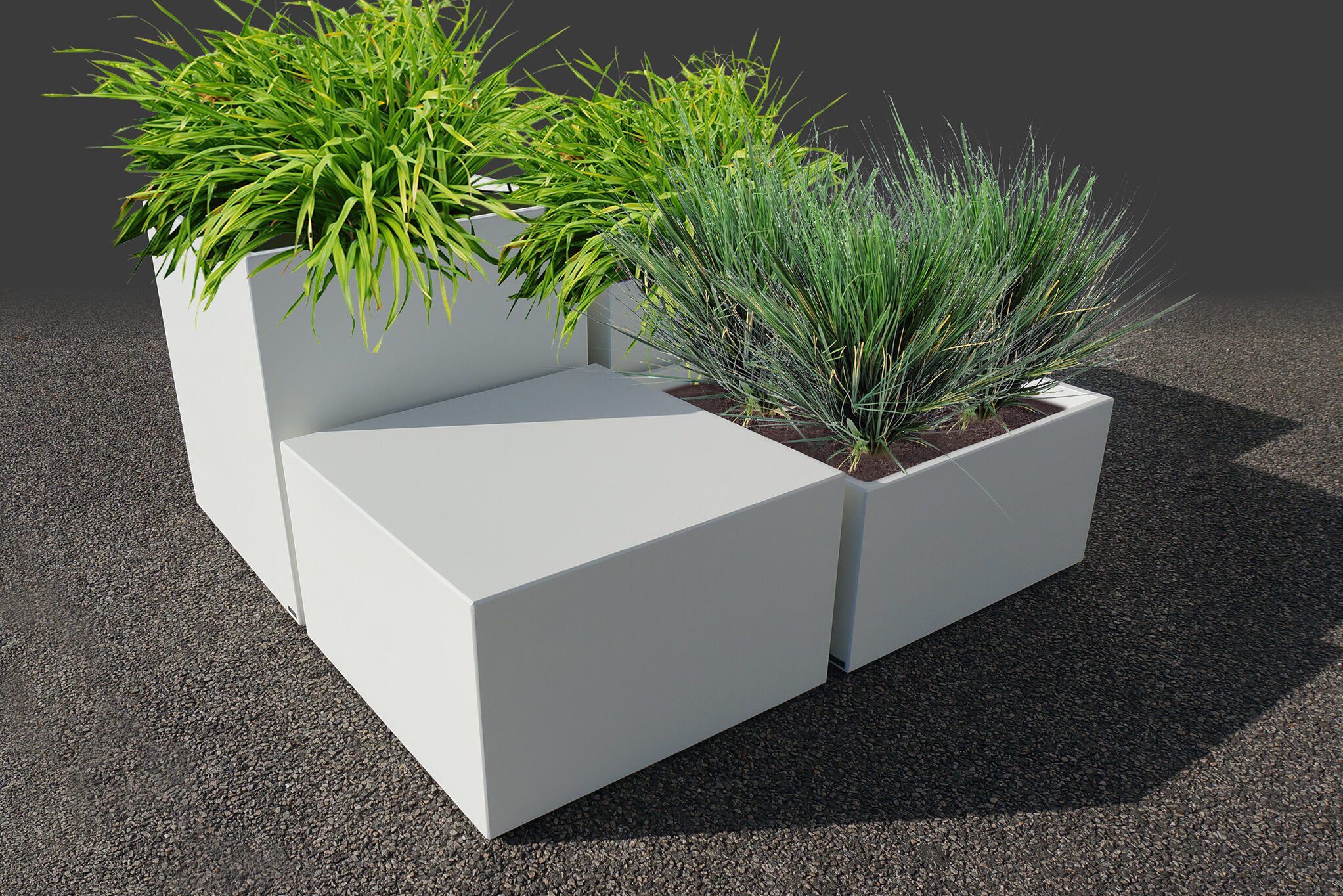 Jardinière carrée IMAGE'IN ICM en fibre ciment sur mesure - Made in France