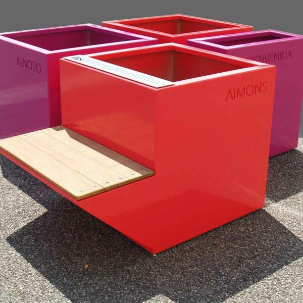 Bac-alu-Steelab-avec-assise-bois-et-cendrier Jardinière steelab