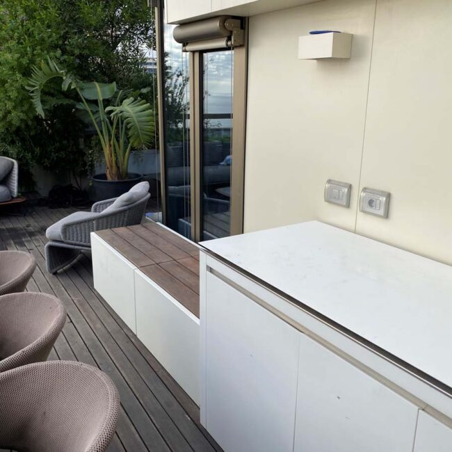 Coffre Banc de jardin IMAGE'IN Assise bois débouchante