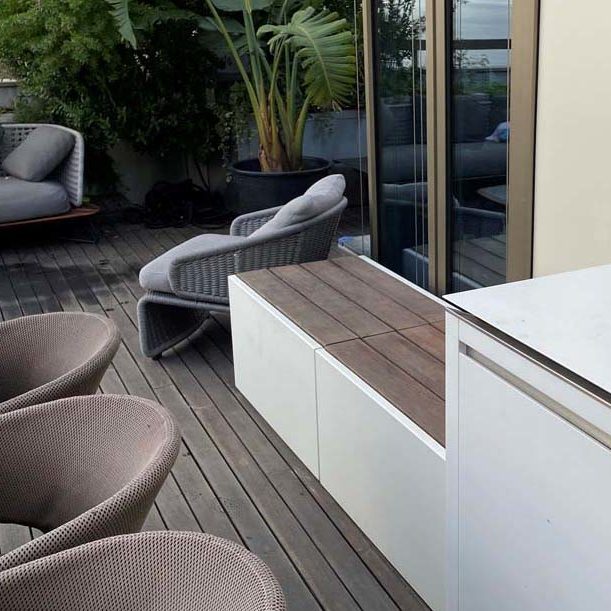 Coffre Banc de jardin IMAGE'IN Assise bois débouchante