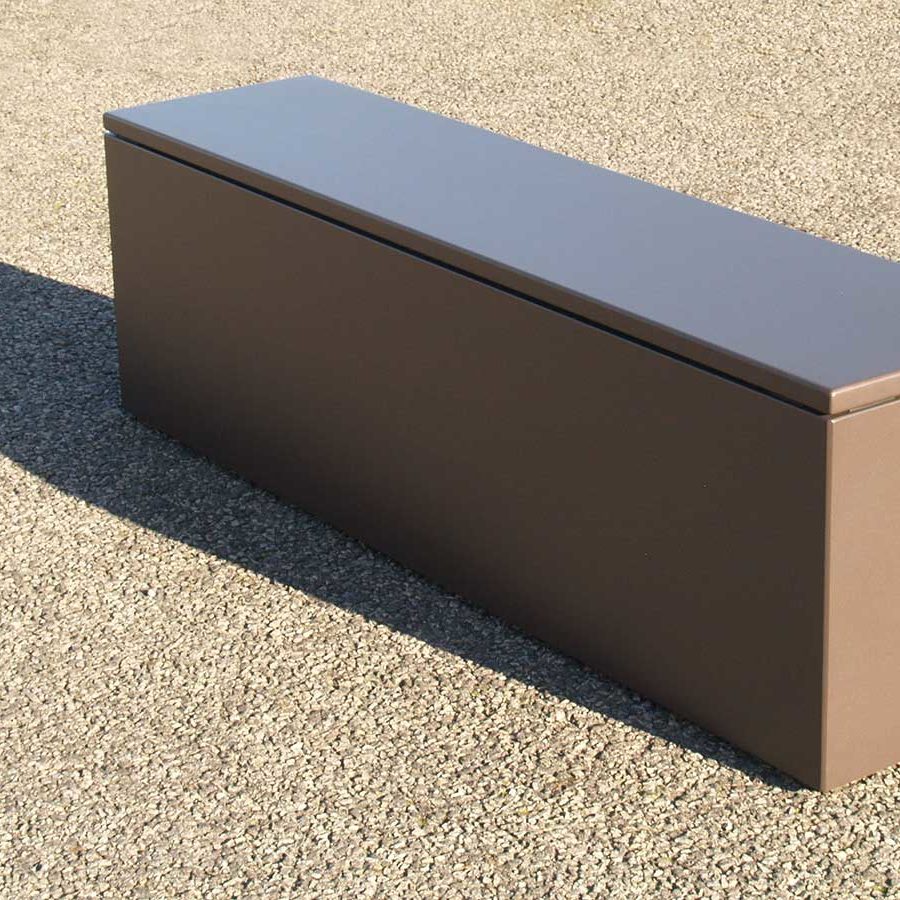 Grand coffre de jardin étanche STEELAB - Banc et Rangement d'extérieur