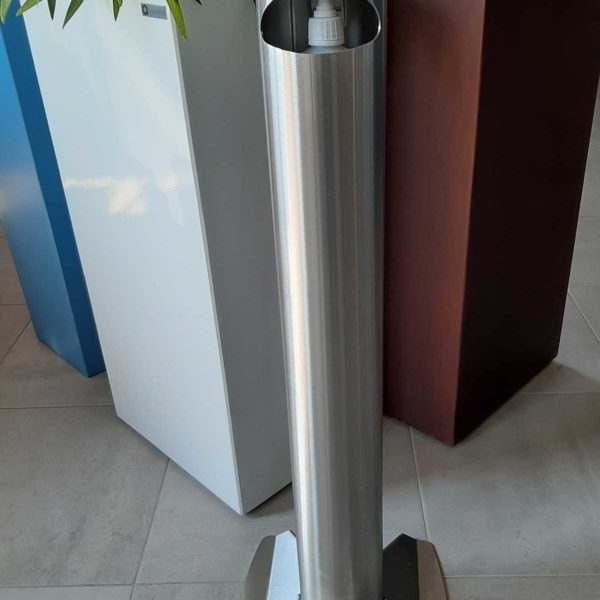 STEELAB-SBD-HYmade-Borne-distributeur-sans-contact-gel-hydroalcoolique—Vue-de-face SBD-HYmade Borne de distribution de gel hydroalcoolique