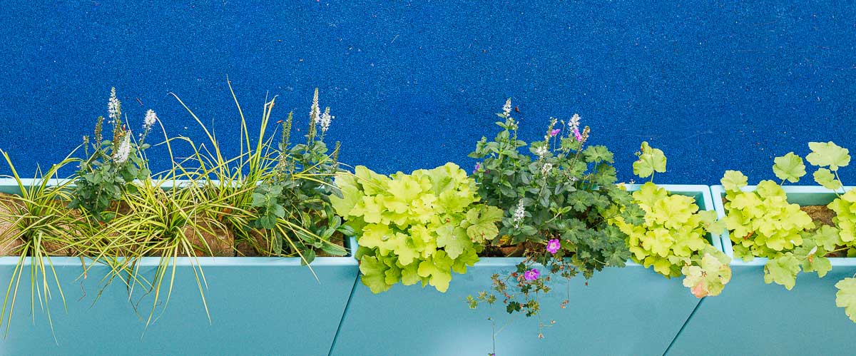 Space dividers with IMAGE'IN thin planters