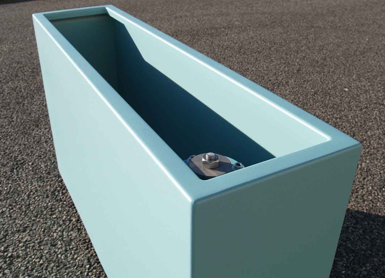 Planter - gate from our STEELAB - SAS range in aluminum sheet