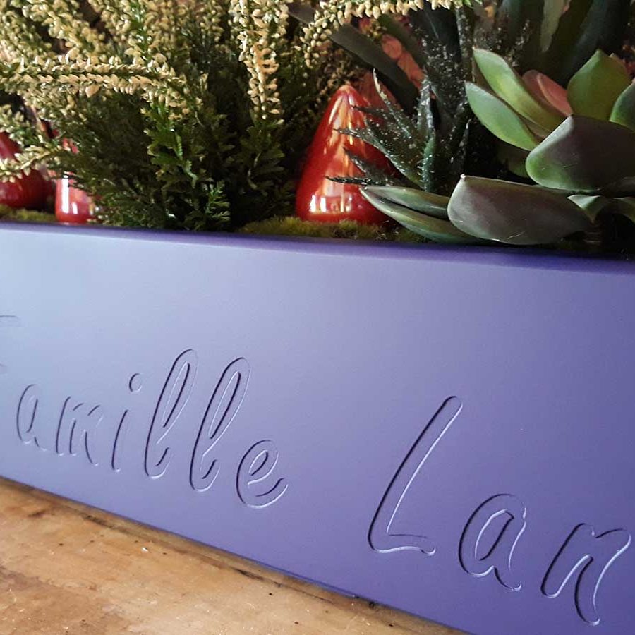 Jardinière gravée IMAGE'IN - Pots durables pour tombe