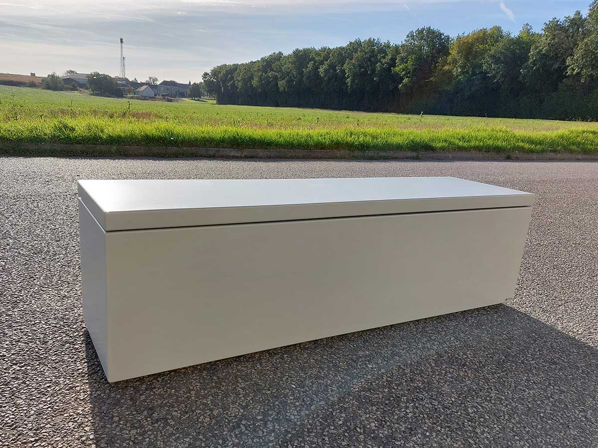 Coffre de jardin étanche et banquette STEELAB SAS-COCC