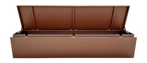 Coffre de jardin étanche STEELAB - Watertight box STEELAB bespoke aluminium outdoor storage chest