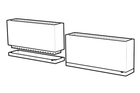 STEELAB SAR Jardinière aluminium soudé avec assiette de réserve d'eau intégrée - sur mesure
