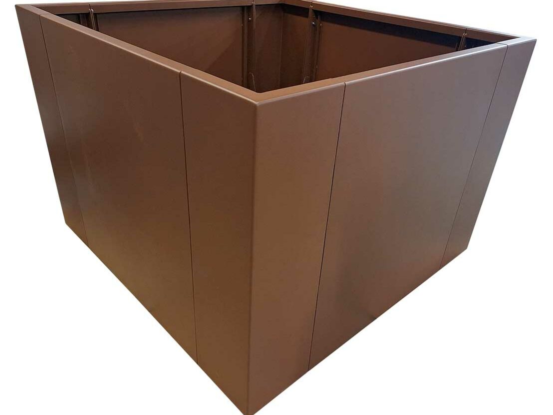 Très grande jardinière cubique STEELAB-E Ensemble