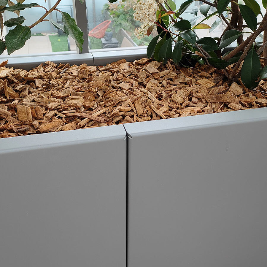 ZOOM linéaire jardinières en aluminium assemblé sans soudure STEELAB SAA-L