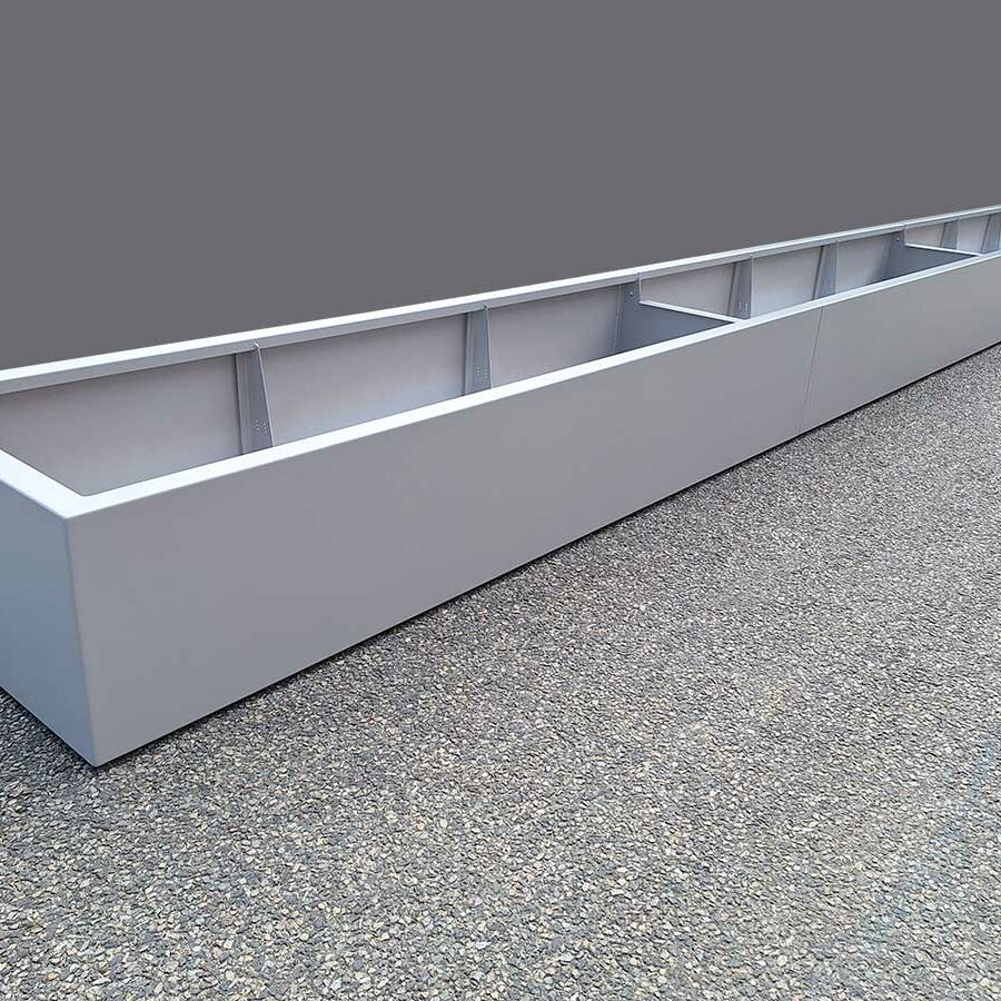 Grande jardinière aluminium en linéaire STEELAB gamme SAS-L