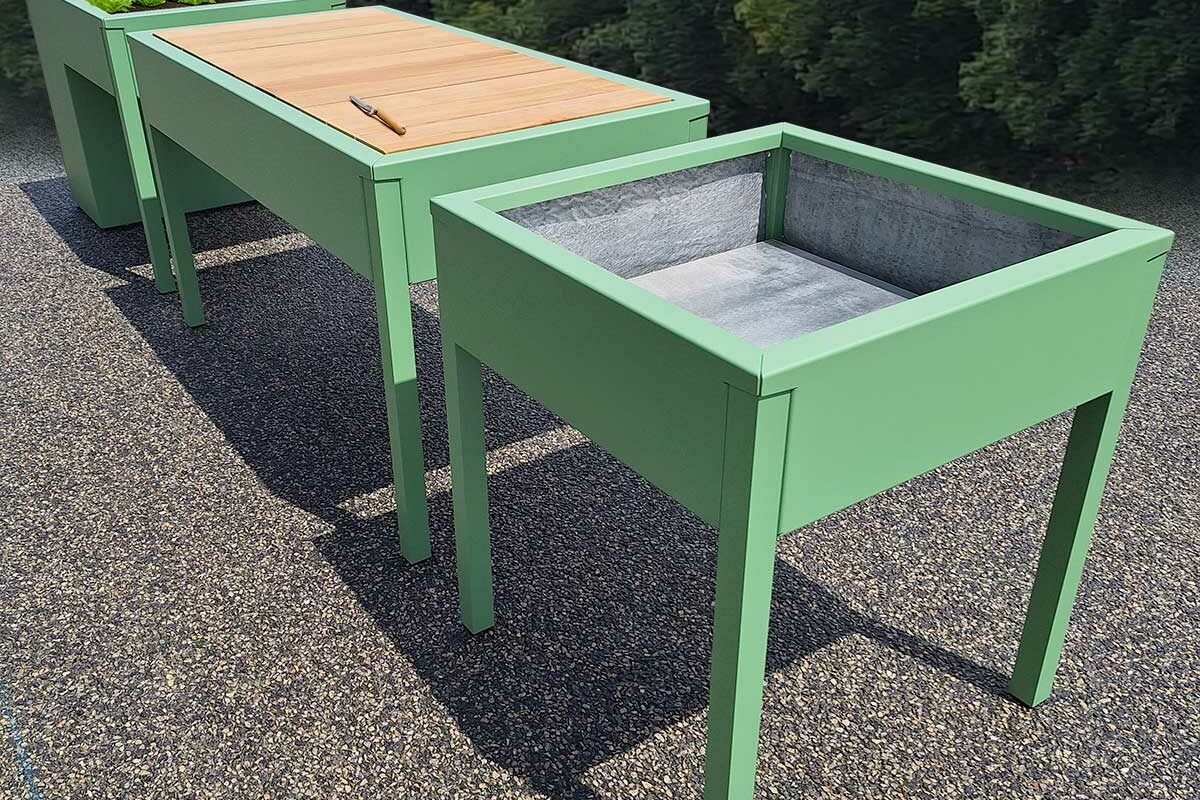 STEELAB SAA Ensemble de bac potager surélevé et table de culture PMR