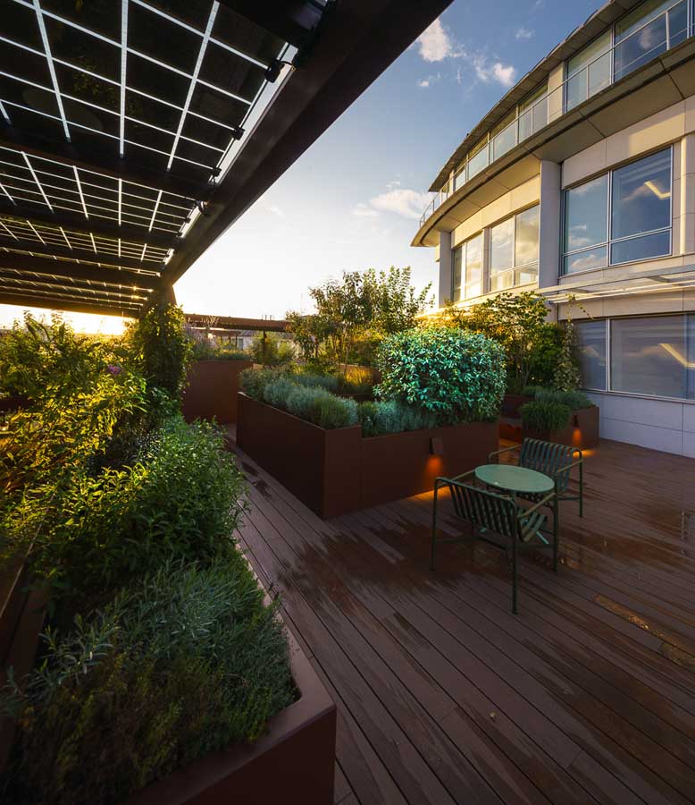 Ensemble de jardinières sur mesure en aluminium de la marque STEELAB de chez ATELIER SO GREEN