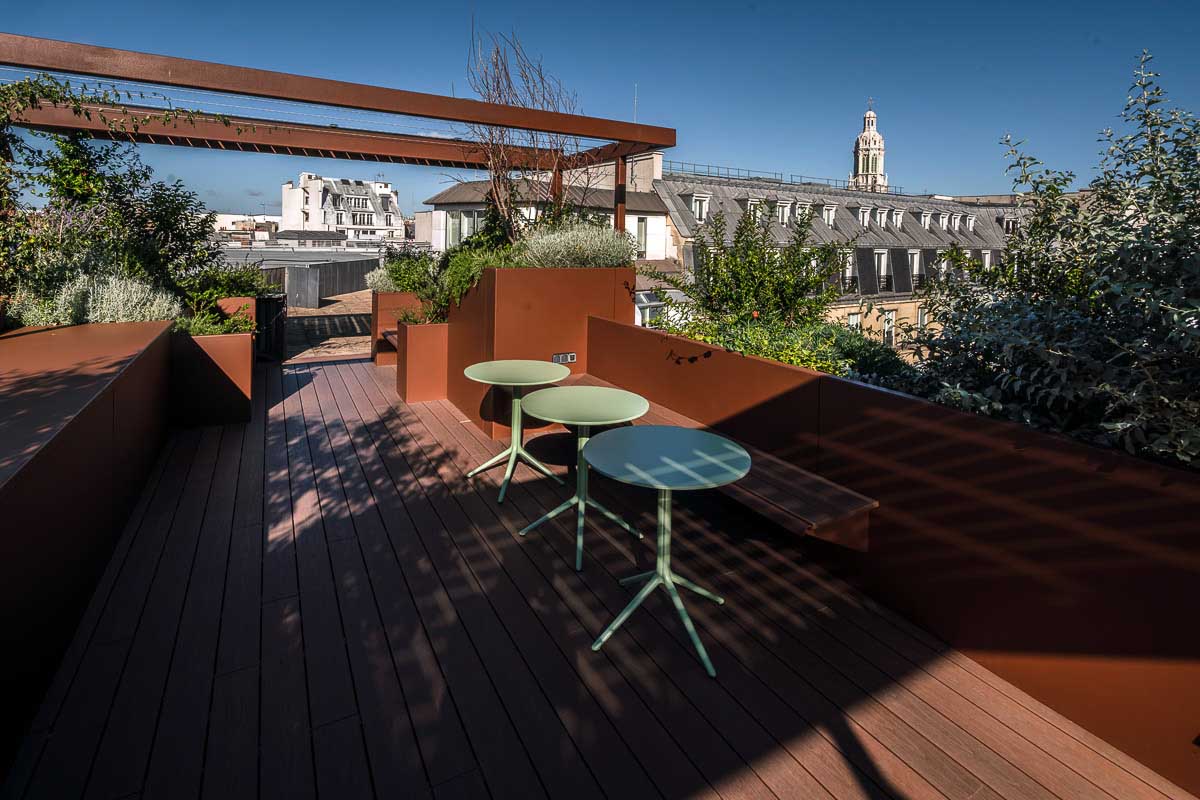 Jardinières sur mesure en aluminium de la marque STEELAB de chez ATELIER SO GREEN